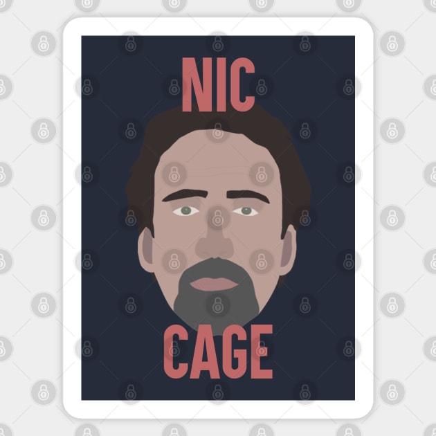 Nicolas Cage Head Sticker by JorisLAQ